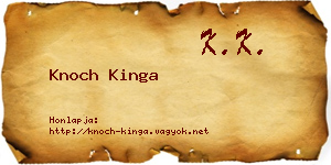 Knoch Kinga névjegykártya